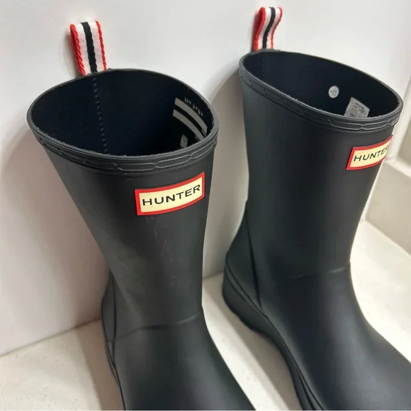 Hunter Classic Black Waterproof Boots Mens 11 - Picture 2 of 7